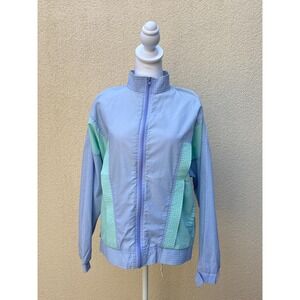 Pierre Cardin light blue and mint green bomber jacket